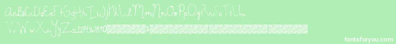 MagicBeauty Font – White Fonts on Green Background