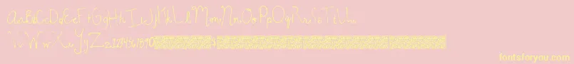 MagicBeauty Font – Yellow Fonts on Pink Background