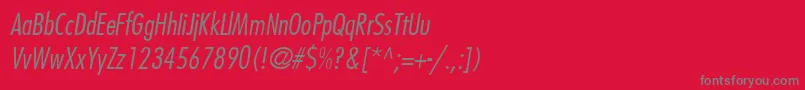 KudosLightCondensedSsiNormal Font – Gray Fonts on Red Background