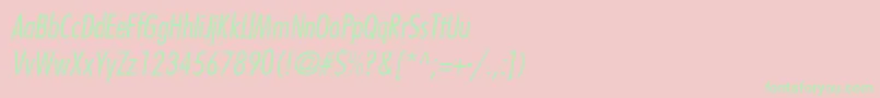 fuente KudosLightCondensedSsiNormal – Fuentes Verdes Sobre Fondo Rosa