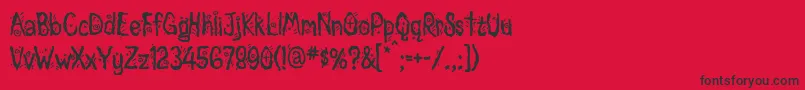 フォントMagician – 赤い背景に黒い文字