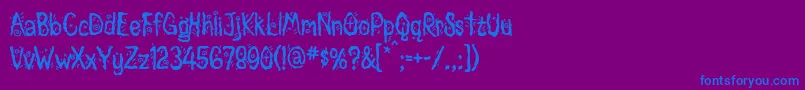 Magician Font – Blue Fonts on Purple Background