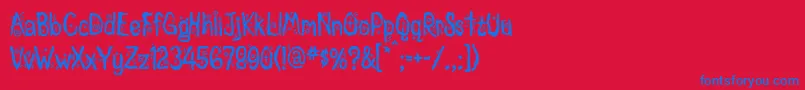 Magician Font – Blue Fonts on Red Background