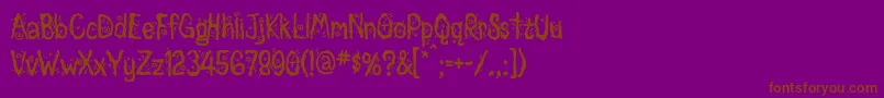 Magician Font – Brown Fonts on Purple Background