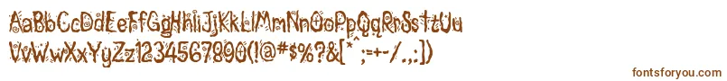 Magician-fontti – ruskeat fontit valkoisella taustalla