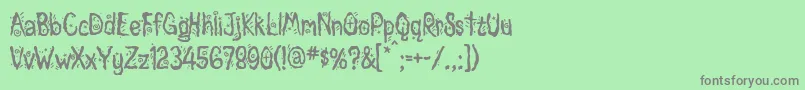 フォントMagician – 緑の背景に灰色の文字