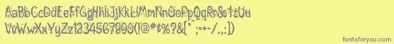 フォントMagician – 黄色の背景に灰色の文字