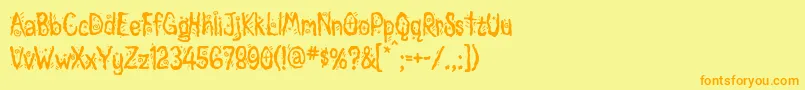 Magician Font – Orange Fonts on Yellow Background