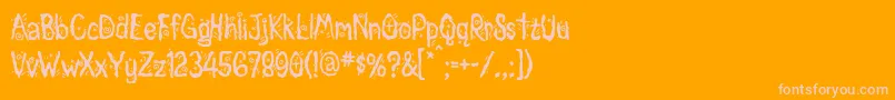 Magician Font – Pink Fonts on Orange Background