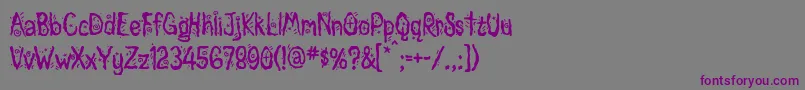 フォントMagician – 紫色のフォント、灰色の背景