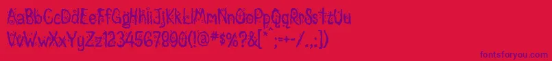 Magician Font – Purple Fonts on Red Background