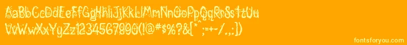 Magician Font – Yellow Fonts on Orange Background