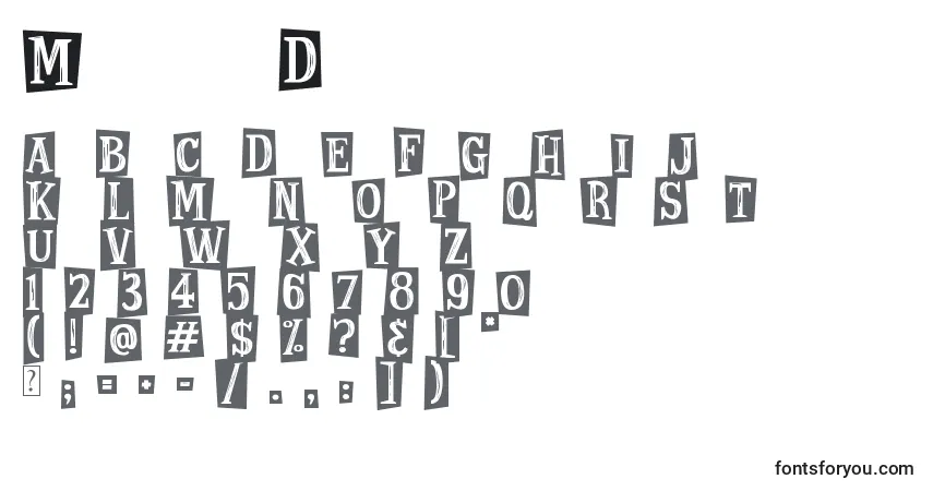 Шрифт Magicians Daughter – алфавит, цифры, специальные символы