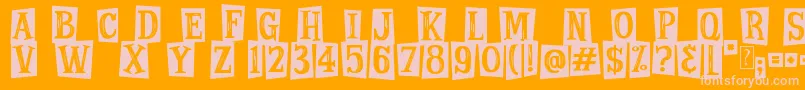 Magicians Daughter Font – Pink Fonts on Orange Background