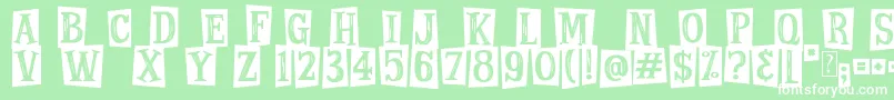 Magicians Daughter Font – White Fonts on Green Background