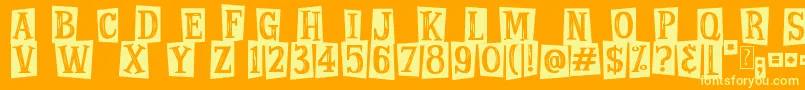 Magicians Daughter Font – Yellow Fonts on Orange Background