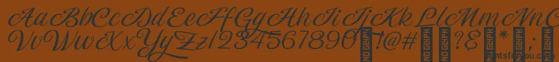 Magiera Script Font – Black Fonts on Brown Background