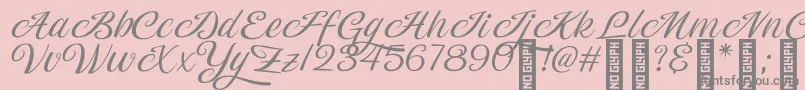 Magiera Script Font – Gray Fonts on Pink Background