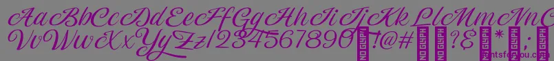 Magiera Script Font – Purple Fonts on Gray Background