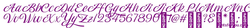 Magiera Script Font – Purple Fonts on White Background