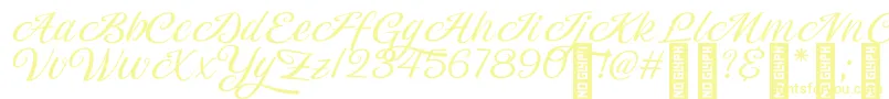 Magiera Script Font – Yellow Fonts on White Background