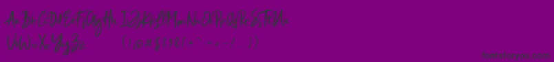 フォントMagistoe – 紫の背景に黒い文字