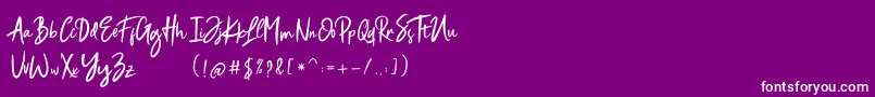 Magistoe Font – White Fonts on Purple Background