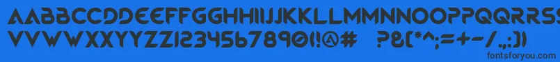 Шрифт MagmaWave Caps – чёрные шрифты на синем фоне