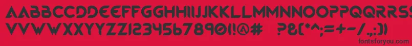 MagmaWave Caps Font – Black Fonts on Red Background