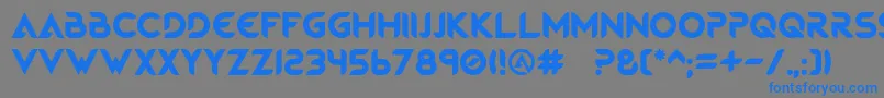 MagmaWave Caps-Schriftart – Blaue Schriften auf grauem Hintergrund