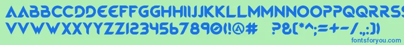 MagmaWave Caps Font – Blue Fonts on Green Background