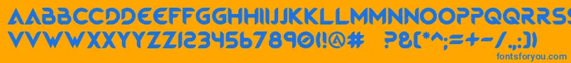 MagmaWave Caps-fontti – siniset fontit oranssilla taustalla