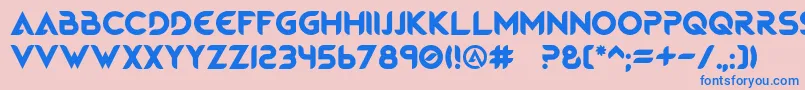 Czcionka MagmaWave Caps – niebieskie czcionki na różowym tle
