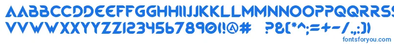 フォントMagmaWave Caps – 白い背景に青い文字