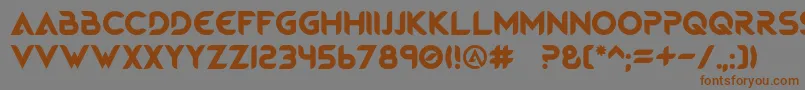 Шрифт MagmaWave Caps – коричневые шрифты на сером фоне