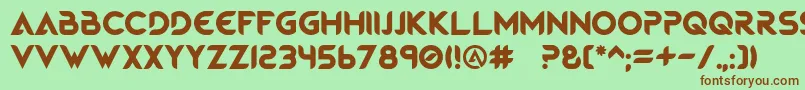 MagmaWave Caps Font – Brown Fonts on Green Background