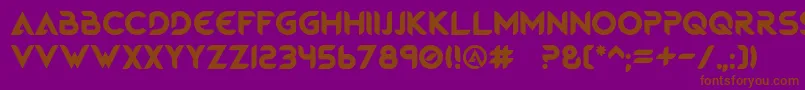 MagmaWave Caps Font – Brown Fonts on Purple Background