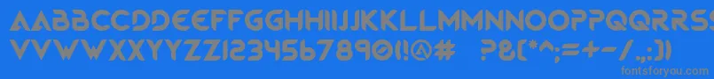 MagmaWave Caps Font – Gray Fonts on Blue Background