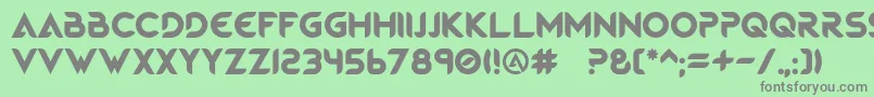 Шрифт MagmaWave Caps – серые шрифты на зелёном фоне