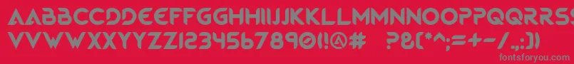 MagmaWave Caps Font – Gray Fonts on Red Background