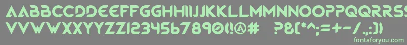 Шрифт MagmaWave Caps – зелёные шрифты на сером фоне