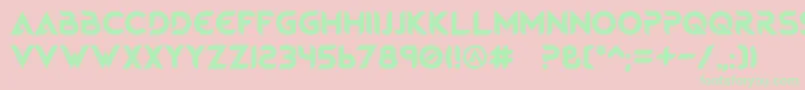 MagmaWave Caps Font – Green Fonts on Pink Background