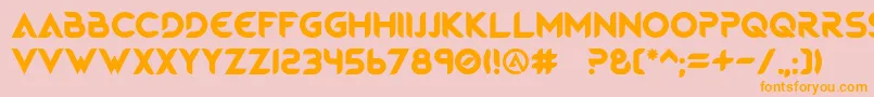 MagmaWave Caps-Schriftart – Orangefarbene Schriften auf rosa Hintergrund