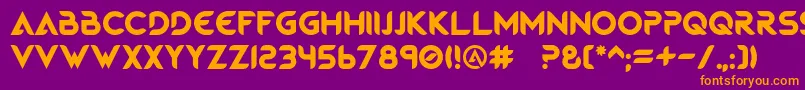 MagmaWave Caps Font – Orange Fonts on Purple Background