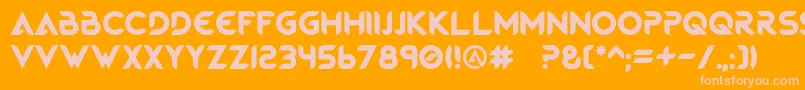 MagmaWave Caps Font – Pink Fonts on Orange Background