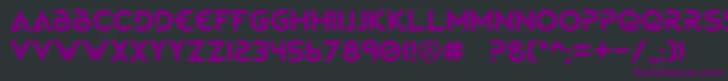 Czcionka MagmaWave Caps – fioletowe czcionki na czarnym tle