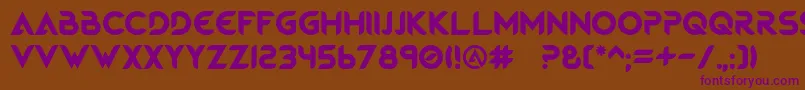 MagmaWave Caps-Schriftart – Violette Schriften auf braunem Hintergrund