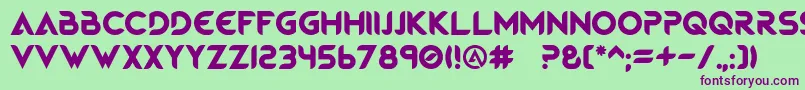MagmaWave Caps Font – Purple Fonts on Green Background