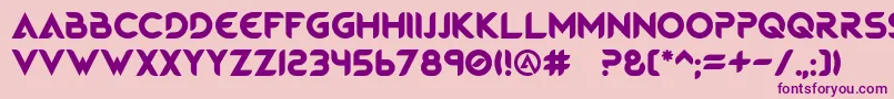MagmaWave Caps-fontti – violetit fontit vaaleanpunaisella taustalla