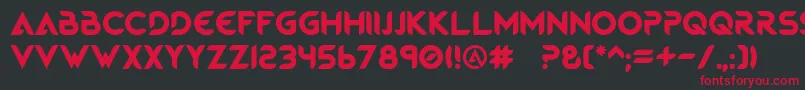MagmaWave Caps Font – Red Fonts on Black Background